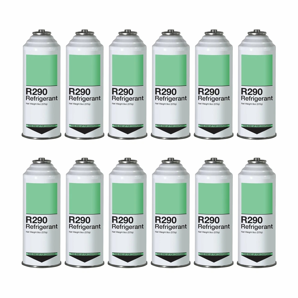 Refrigerante R290 - Paquete de 12 - Lata Piercing Top (carga invertida) Foto 1 de 2