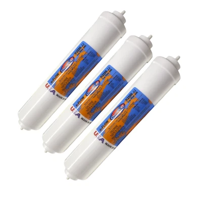 Omnipure K2586-JJ Phosphate Inline Carbon Water Filter 1/4 Quick Connect 3-PACK - Image 1 of 2