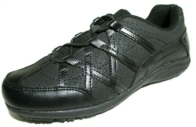 NUEVO Safe T Step Alidra talla 5.5 Negro antideslizante elástico cordones zapatos de trabajo Foto 1 de 4