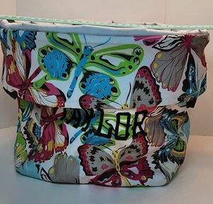 Cubo de almacenamiento Thirty One Butterfly Basket con asas personalizado "Taylor" - Imagen 1 de 12