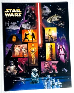 Star Wars Stamp Collectors Sheet 2007 9.5" x 7.25"- 15 New USPS Stamps - Picture 1 of 16