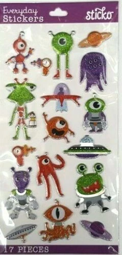 Sticko - Everyday Dimensional Stickers - Alien Characters - Image 1 of 1