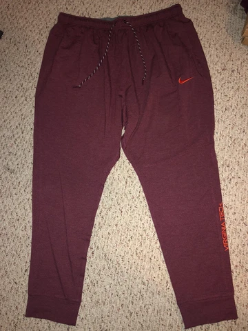NEW Nike Virginia Tech Hokies Football Team Issued Travel Pants XL Cover