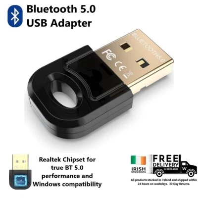 Bluetooth Dongle USB Adapter for Windows Computers Bluetooth 5 Plug and Play - Image 1 of 4