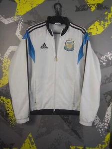Argentina Team Training Football Soccer Jacket 2013 Adidas White Men SZ S ig93 - Picture 1 of 11
