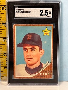 1962 Topps Gaylord Perry HOF San Francisco Giants RC  #199  SGC 2.5 GOOD+ 💥