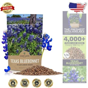 Texas Bluebonnet Wildflower Seeds - 1/4 lb Bulk Bag with 4000+  Seeds - Picture 1 of 11