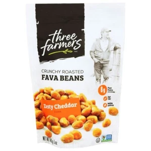 Three Farmers Zesty Cheddar Crunchy Roasted Fava Beans - 5 Ounce (Pack of 6) - Picture 1 of 3