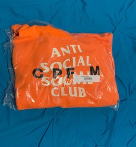 anti social social club black and orange moletom com capuz