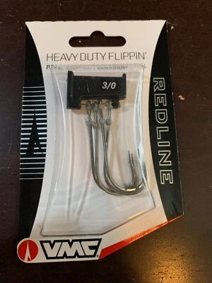 РЫБОЛОВНЫЕ КРЮЧКИ 3/0 покрытие из ПТФЭ - ванадиевая сталь - сверхпрочный Flippin' Redline VMC - Изображение 1 из 3