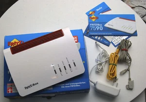 AVM FRITZBox 7590 Fritzbox VDSL DSL MESH WLAN inkl. Zubehör, OVP - Bild 1 von 9