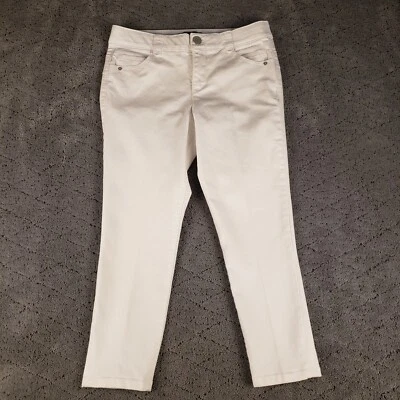 Democracy Jeans Womens 10P White Ab Solution Skinny Ankle Slimming Minimalist - Image 1 of 4