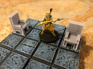 Chair pack set - 28mm scale for tabletop gaming - D&D, Pathfinder, Warhammer - Picture 1 of 4