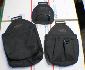 Duluth Trading  ~  Black Multi Pouch Soft Carpenters Utility Tool Belt - 3pc - Picture 1 of 4