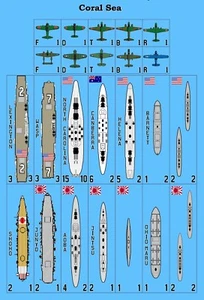 Midway (’64) Coral Sea Variant Set - Die-cut - Bild 1 von 3