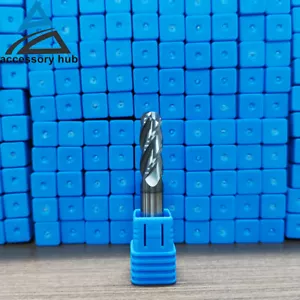 1Pcs 4 Flute 3/8" x 1" x 2-1/2" Ball Nose Solid Carbide End Mill - TiALN U.S.A - Picture 1 of 12