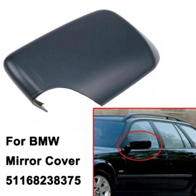 Cubierta de espejo retrovisor lateral izquierdo negro mate apta para BMW E46 325i 330i 525i 540i 1998-2005 Foto 1 de 4