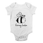 Bumble Bee Baby Grow Vest Funny Honey Babe Bodysuit Boys Girls Gift
