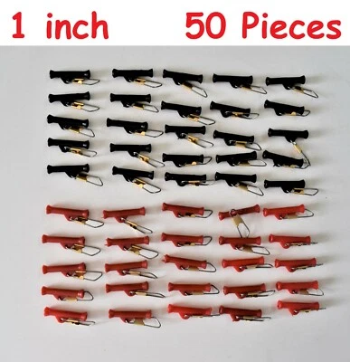 GO2FISH_TACKLE2010 1" Length Big Sinker Slides Sliders 50 Pieces - Red 25 + Black 25