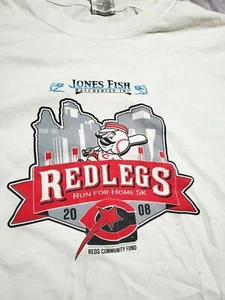 2008 Cincinnati Reds Redlegs Run Home 5k Community Fund Charity Event Shirt L - Picture 1 of 9