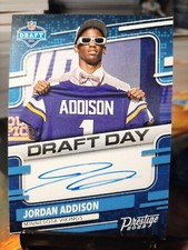 Jordan Addison Draft Day On Card RC Auto DDS-JA 2023 Panini Prestige Vikings