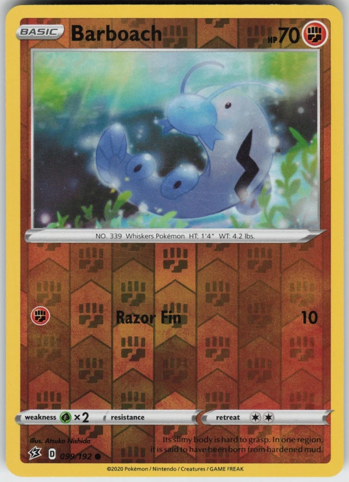 PO-06 Reverse Holo Barboach 099/192 Common SWSH02: Rebel Clash - Image 1 of 1