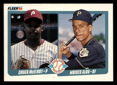 Chuck McElroy / Moises Alou 1990 Fleer #650 ROOKIE CARD *078 - Image 1 of 2