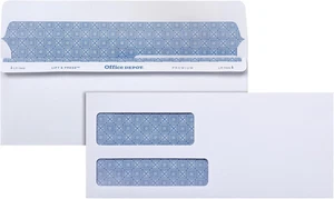 100% Recycled Lift Press(Tm) Double-Window Envelopes, #9 (3 7/8In. X 8 7/8In.), - Picture 1 of 4