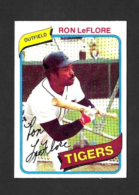 1980 TOPPS SET-BREAK # 80 RON LeFLORE DETROIT TIGERS EX-MT OR BETTER - Image 1 of 2