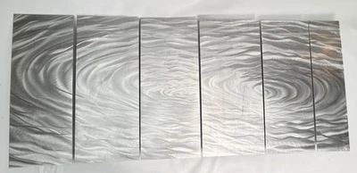 Jon Allen Statements2000 Ripple Effect Aluminum Wall Art 6 panels (missing 1) - Image 1 of 4