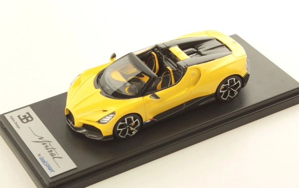 Bugatti W16 Mistral Jaune 2022 1/43 Looksmart - Photo 1/1