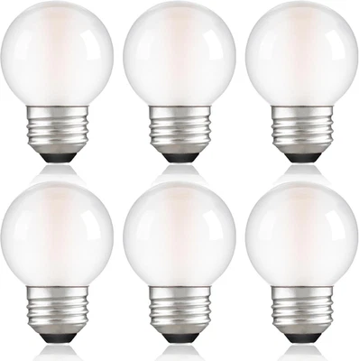 Dimmable E26 G16.5 LED Light Bulb 40W Equal 4W Frosted Globe Light Bulbs,Small r - Image 1 of 4