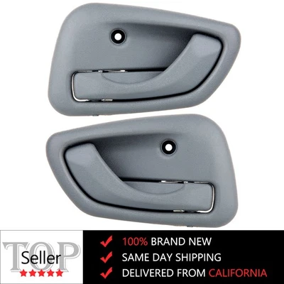 Par de manijas de puerta interiores grises para Chevy Tracker 99-04 pasajero conductor Foto 1 de 4
