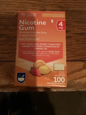 Goma de nicotina Rite Aid 4 mg sabor fruta 100 piezas caducidad 26/04 Foto 1 de 4