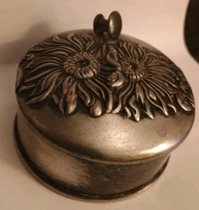 Antike Kragenschatulle Pairpoint Metall Kragenschatulle, 1891, Knopfkragen Schmuckschatulle - Bild 1 von 6