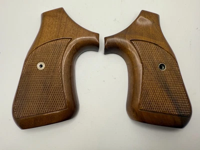Vintage Sile- Ruger Security Six Revolver Grips Target Checkered - Made In Italy - Image 1 of 4