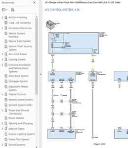 Dodge RAM 5500 Classic Cab 2016 Color Wiring Diagrams L6 6.7L DSL 4WD pdf - Bild 1 von 1