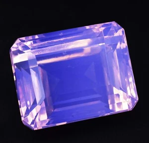 160 Ct Natural Ethiopian Puple-Pink Opal Radiant Certified Untreated Gemstone - Picture 1 of 4