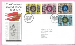FUNDA DE RECUERDO DE OFICINA DE CORREOS 1977 - GIRA JUBILEO DE PLATA DE LA REINA - Shs IPSWICH - Imagen 1 de 2