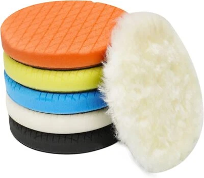5 inch Polishing Pads  Car Waxing Polish Foam Kit Buffer Polisher Buffing Wheel - Image 1 of 4