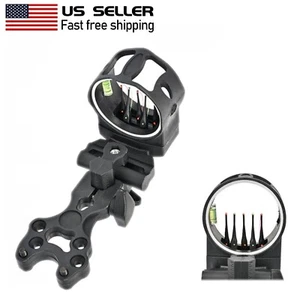 Compound Bow Sight 0.019" Optical Fiber 5 Pin Adjustable LED Sight Micro Archery - Picture 1 of 8