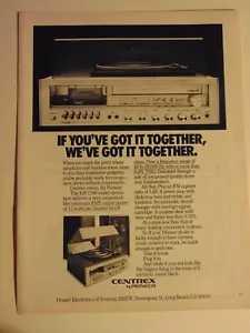 1978 CENTREX by Pioneer KH-7766 Stereo System print ad - Picture 1 of 1