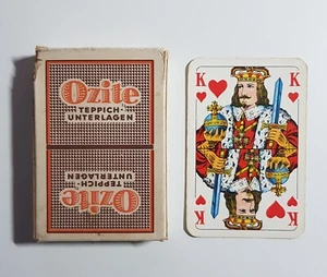 Kartenspiel Ozite Teppich-Unterlagen alt Reklame Skatkarte ASS Skat Spielkarten - Bild 1 von 12