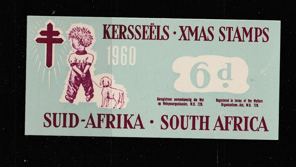 Folletos de estampillas de Navidad de Sudáfrica, completos, 1960 6d Foto 1 de 1