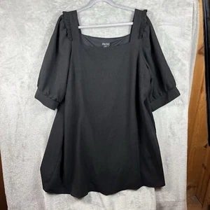 NWT City Chic Dress 22W Black Short Puff Sleeve Sheath Classic Elegance Party - Picture 1 of 7
