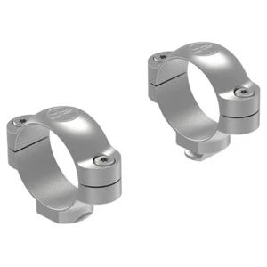 LEUPOLD Standard STD Steel 30mm Riflescope Rings, Silver Finish - Height Options - Picture 1 of 5