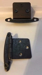 2 bisagras de gabinete de autocaravana con superposición variable oscilante gratis bronce frotado con aceite y 10 tornillos - Imagen 1 de 6