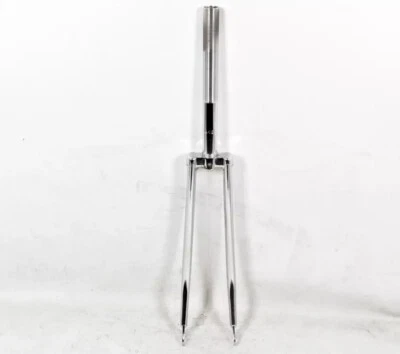 Chrome road bike forks VINTAGE RACING  TOURIST BIKE FOR 26" x 1 1/4 & 26 x 1 3/8 - Image 1 of 4