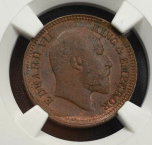 British India 1903C 1/2 Pice NGC MS62 BN - Picture 1 of 4