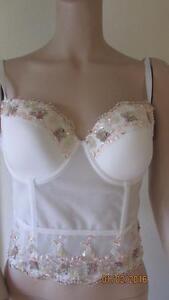 NWT BEBE SELENA FLORAL BEAD BUSTIER SIZE XS